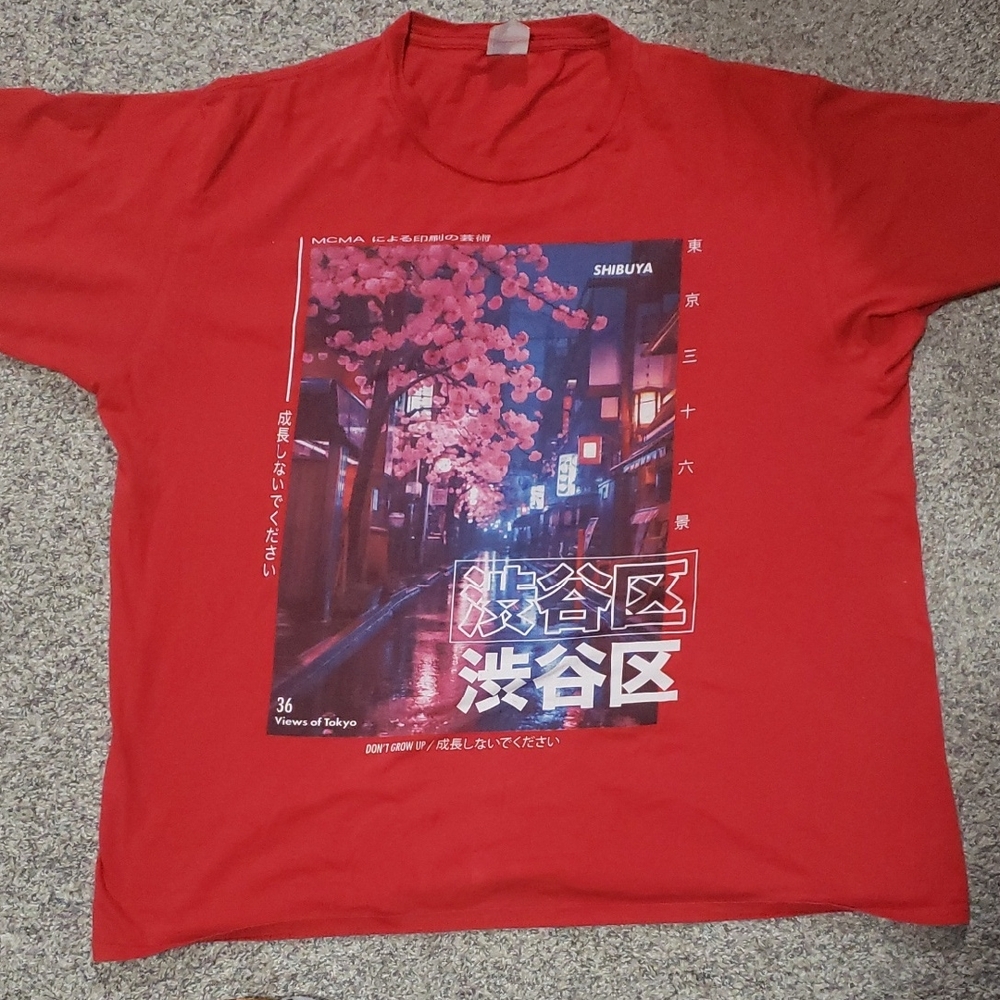 Teen Shibuya Red Graphic T-Shirt